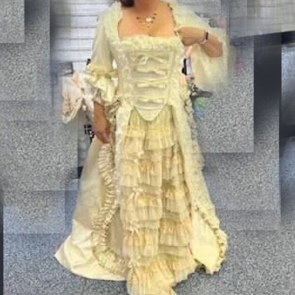 Burleska Marie Antoinette Costume Medieval Victorian lolita Wedding dress - Picture 5 of 16